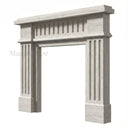 Travertine fireplace in White Travertine - Image 3