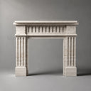 Travertine fireplace in White Travertine - Image 2