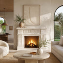 Travertine fireplace in White Travertine - Image 1
