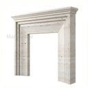 Travertine fireplace in White Travertine - Image 4