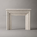Travertine fireplace in White Travertine - Image 2