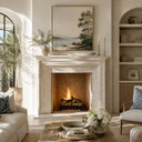 Travertine fireplace in White Travertine - Image 1