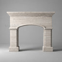 Travertine fireplace in White Travertine - Image 2