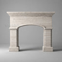 Travertine fireplace in White Travertine - Image 2