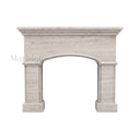Travertine fireplace in White Travertine - Image 4