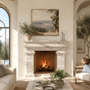 Travertine fireplace in White Travertine - Image 1