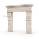 Travertine fireplace in White Travertine - Image 4