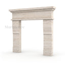 Travertine fireplace in White Travertine - Image 4