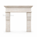 Travertine fireplace in White Travertine - Image 5