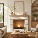 Travertine fireplace in White Travertine - Image 3