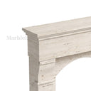 Travertine fireplace in White Travertine - Image 6