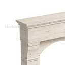 Travertine fireplace in White Travertine - Image 6