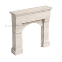 Travertine fireplace in White Travertine - Image 5