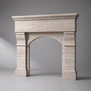 Travertine fireplace in White Travertine - Image 2
