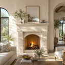 Travertine fireplace in White Travertine - Image 1