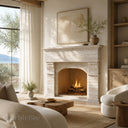 Travertine fireplace in White Travertine - Image 3