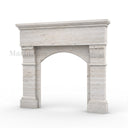 Travertine fireplace in White Travertine - Image 4