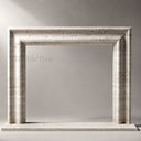Travertine fireplace in White Travertine - Image 2