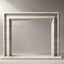 Travertine fireplace in White Travertine - Image 2