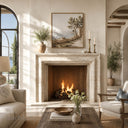Travertine fireplace in White Travertine - Image 3