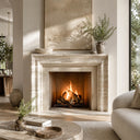 Travertine fireplace in White Travertine - Image 1