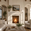 Travertine fireplace in White Travertine - Image 3