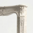 Travertine fireplace in White Travertine - Image 6