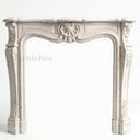 Travertine fireplace in White Travertine - Image 4