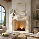 Travertine fireplace in White Travertine - Image 3