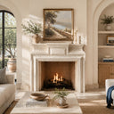 Travertine fireplace in White Travertine - Image 1