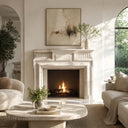 Travertine fireplace in White Travertine - Image 3