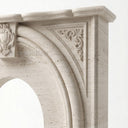 Travertine fireplace in White Travertine - Image 6