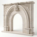 Travertine fireplace in White Travertine - Image 5