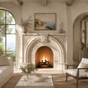 Travertine fireplace in White Travertine - Image 3