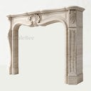 Travertine fireplace in White Travertine - Image 4