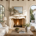 Travertine fireplace in White Travertine - Image 1