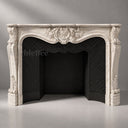 Travertine fireplace in White Travertine - Image 2