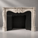 Travertine fireplace in White Travertine - Image 2