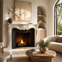 Travertine fireplace in White Travertine - Image 1