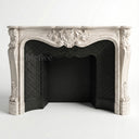 Travertine fireplace in White Travertine - Image 3