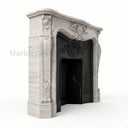 Travertine fireplace in White Travertine - Image 5