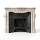 Travertine fireplace in White Travertine - Image 4