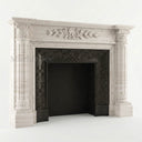 Travertine fireplace in White Travertine - Image 4