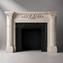 Travertine fireplace in White Travertine - Image 2