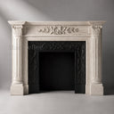 Travertine fireplace in White Travertine - Image 2