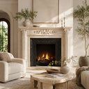 Travertine fireplace in White Travertine - Image 1