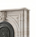 Travertine fireplace in White Travertine - Image 6