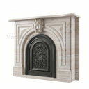 Travertine fireplace in White Travertine - Image 3