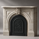 Travertine fireplace in White Travertine - Image 2