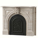Travertine fireplace in White Travertine - Image 4